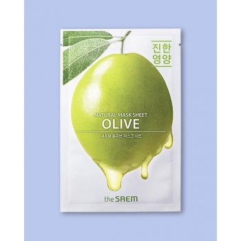 The Saem Natural Olive Mask Sheet Textilná maska na báze olivy 21 ml