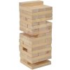 Drevená spoločenská hra skladacia veža Wooden Tumbling Tower Eichhorn 54 prírodných kociek od 5 rokov