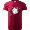 Baseball lopta v triku - Klasické pánske tričko vyššej gramáže - 3XL ( Marlboro červená )