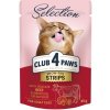 CLUB 4 PAWS Premium Plus pre mačky prúžky s hovädzím mäsom v brokolicovej polievke 85g (8100)