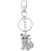 Prívesok na kľúče strieborná mačka