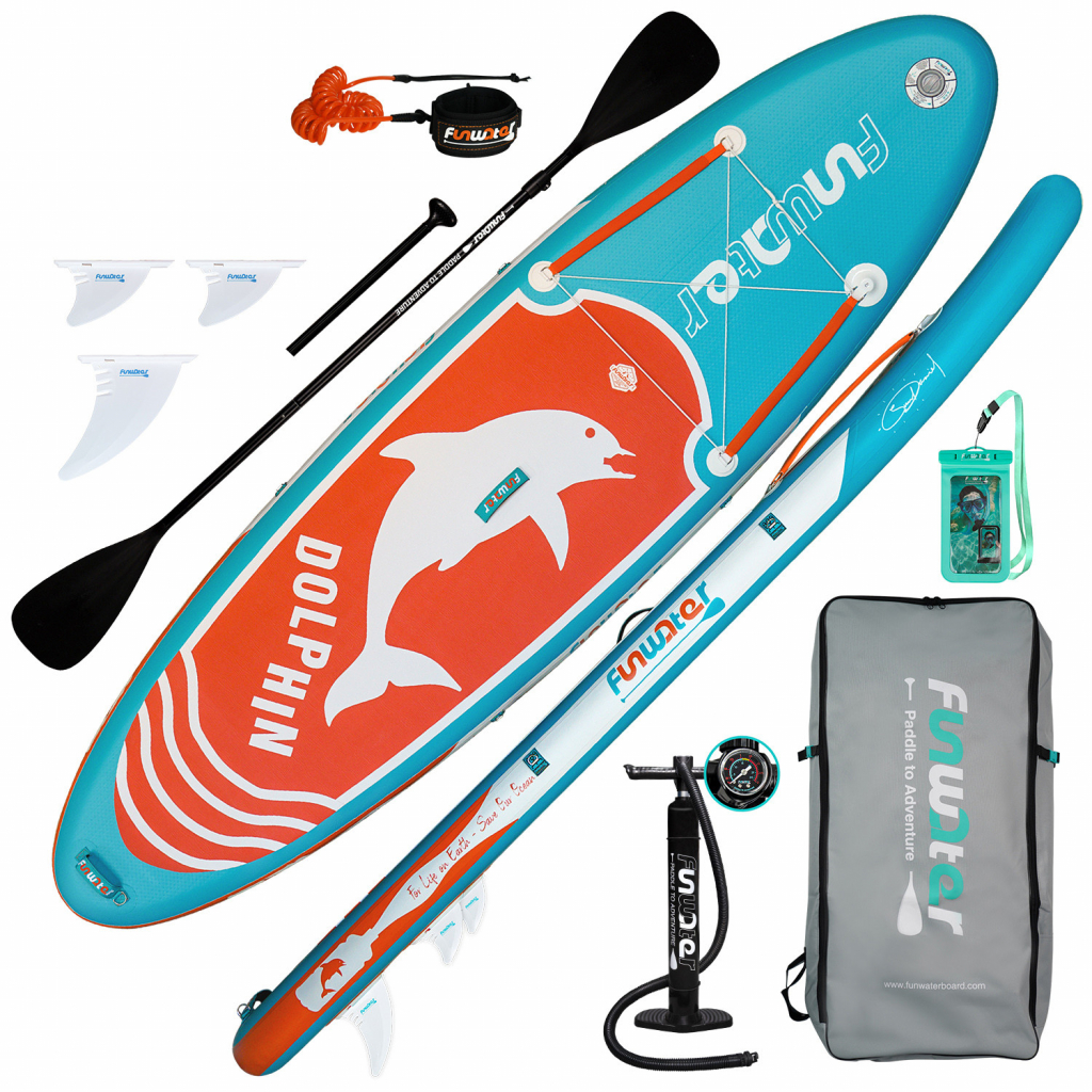 Paddleboard FunWater Dolphins 320 x 84 x 15 cm - PVC - Marine Eco Series