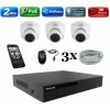 Amiko IP 3 kamerový set, 2Mpix, Dome (1200K3) (Amiko)
