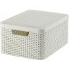 Curver Úložný Box Rattan Style2 S Vekom M - Krémový 03618-885