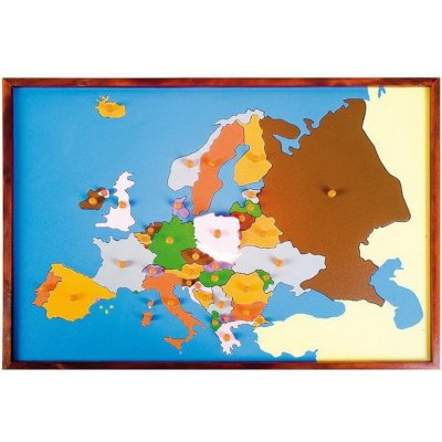 Montessori Puzzle Mapa Európy, 59 x 40 cm