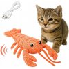 VEĽKÁ INTERAKTÍVNA PLYŠOVÁ HRAČKA PRE MAČKU 27 CM, KRAB, USB KÁBEL SA POHYBUJE