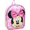 Vadobag - Roztomilý dievčenský batoh Minnie Mouse s ružovou mašľou. Ľahké prevedenie, rozmery 32 × 26 × 11 cm