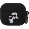 Karl Lagerfeld 3D Logo NFT Karl and Choupette Silikónové puzdro na AirPods 3 Black KLA3RUNKC
