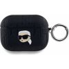 Karl Lagerfeld PU Embossed Karl Head puzdro pre AirPods Pro, čierne 57983120880