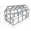 Polykarbonátový skleník COMFORT 2m Dĺžka: 8 metrov, POLYKARBONÁT: 6 mm