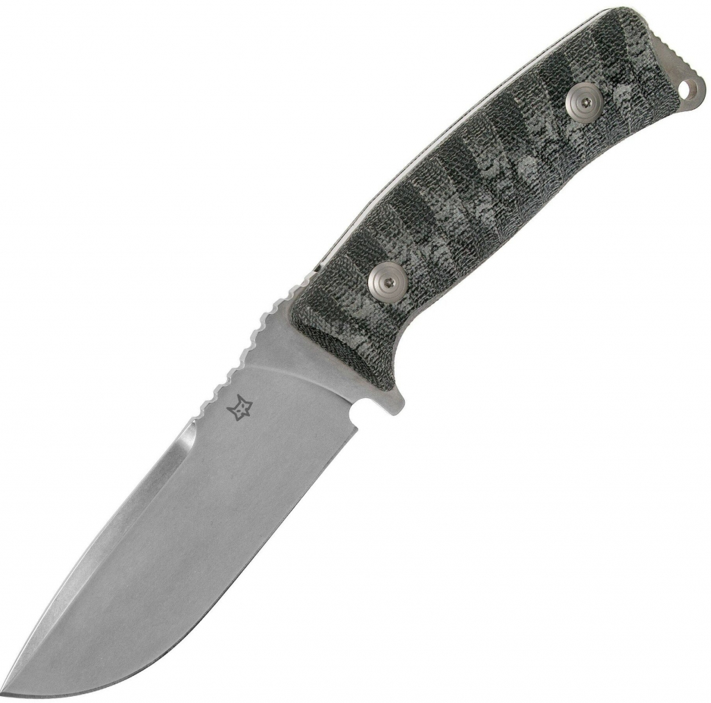 Fox Knives PRO-HUNTER FIXED STONEWASHED BLD- MICARTA CANVAS HDL FX-131 MBSW