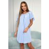 Fashionweek Talianske ľahké a vzdušné šaty sa viažem na rukávech K3320 Farba: Blankyt, Veľkosť: Universal