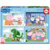 Puzzle Peppa Pig Multi 4 Junior Educa progresívne 20-40-60-80 dielikov od 4 rokov