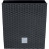 PROSPERPLAST | Květináč RATO LOW, vklad - antracit 17 cm 01841
