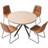 Jedálenský Set s Jednoduchým Čistením a Vodoodolnosťou, Okrúhly Stôl so 4 Stoličkami