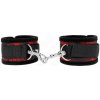KINK Scandal - Červeno-čierne putá na zápästia, nastaviteľné
