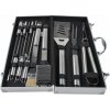 Grilovacie náradie z nehrdzavejúcej ocele v hliníkovom puzdre BestBerg BBBQ-12BT / 12 ks / strieborná/čierna