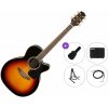 Takamine GN51CE Premium SET Brown Sunburst Elektroakustická gitara Jumbo