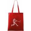 Hráč basebalu ikony - Taška bavlnená - 42 x 38 cm ( Červená )