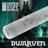 Green Stuff World Rolling Pin - Dwarven, texturovací váleček