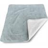 Sablio Detská deka pre bábätko Modré a bílé lístky - 80x100 cm