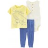 CARTER'S Set 3dielny tričko kr. rukáv, tepláky, body bez rukávov Yellow Ocean chlapec LBB 9m