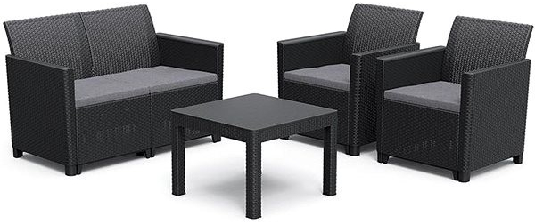 Keter Súprava záhradného nábytku CLAIRE 2 SEATERS SOFA, grafit