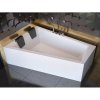 Besco INTIMA DUO Vaňa asymetrická akrylátová 180x125cm Ľavá 235 l, Biela + nohy VANINTID18L+OLVPINOZSTELID