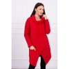 Dámska tunika s prekladanou prednou časťou oversize MI0017 červená