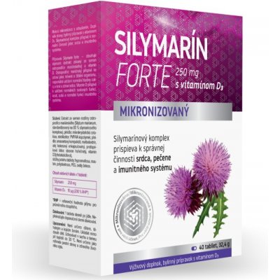 Naturprodukt | doplnky stravy Silymarin forte 4 Pečeň + Imunitný systém, 40 tabliet