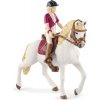 Schleich Blondína Sofia s pohyblivými kĺbmi na koni, 42540
