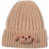 Baby Nellys detská zimná čiapka Bear cappuccino