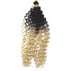 Africké Vlasy Water Wave kučeravé čierna-svetlá blond ombré PT-02