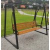 NaK Masívna hojdačka Tomek H002 kov/drevo - teak