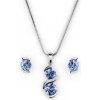 Súprava so Swarovski Elements vlnka modrá Light Sapphire