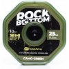 RidgeMonkey šnúra RM-Tec Rock Bottom Tungsten Coated Semi Stiff 10m 25lb Camo Green