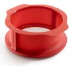 LEKUE Duo Red 15 cm červená - okrúhla tortová forma s vyberateľným dnom, silikónová