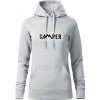 Camper nápis - Mikina dámská Cape s kapucí - S ( Svetlosivý melír )