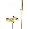 BESCO Nástenná vaňová batéria DECCO zlatá s príslušenstvom BABWDSZL