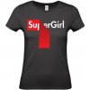 B&C Dámske tričko SuperGirl Čierna