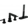 Hansgrohe Finoris, batéria na okraj vane, 4-otvorová inštalácia, sBox, čierna matná, HAN-76444670