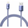 Baseus CAJY000005) Crystal Shine Series USB Type A - Lightning 2,4A, 1,2 m fialový