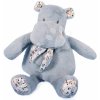 Plyšový hrošík so šatkou Hippo Bandana Soft Blue Histoire d’ Ours modrý 22 cm od 0 mes