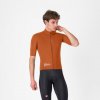 CASTELLI Cyklistická vetruodolná bunda - DO.DI.CI. SHORT SLEEVE - hnedá 2XL