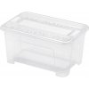 Plastový úložný box s vekom HEIDRUN TexBox 4,5l