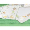 Vyšívaný veľkonočný obrus Biely podklad - rôzne veľkosti - Zajačiky a vajíčka Veľkosť: ŠTVOREC 85*85cm