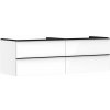 Hansgrohe Xelu Q Umývadlová skrinka, 50x156x55 cm, 4 zásuvky, lesklá biela/matná čierna 54090670-HG