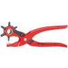 Knipex Revolverové dierovacie kliešte, červený práškový nástrek, 220 mm