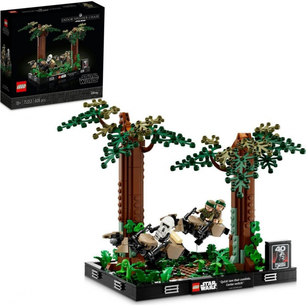 LEGO® Star Wars 75353 Spideyho naháňačka na planéte Endor dioráma