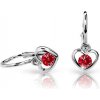 Cutie Jewellery Detské náušnice biele zlato C1943B Ruby Dark